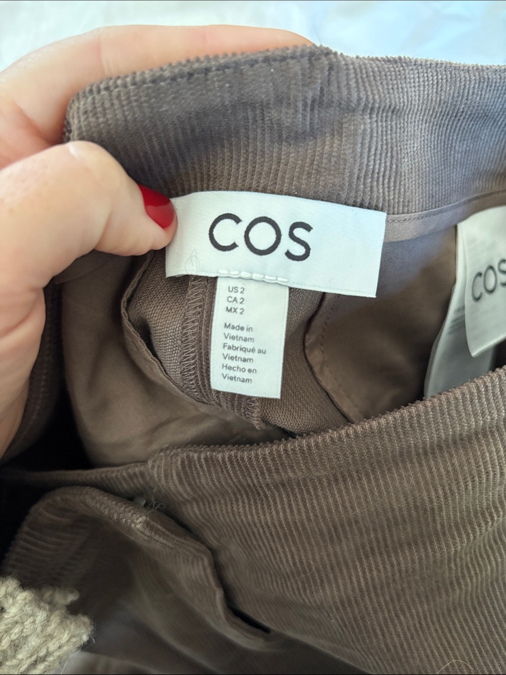 COS Wide-Leg Corduroy Pants in Brown - Picture 3 of 4